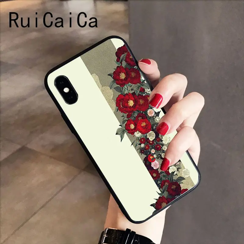 Chinese art flower sakura plum flower rose peony