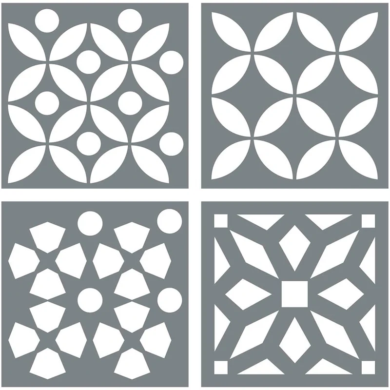 Reusable Geometric Cement Star Stencil for Painting on wood Home
