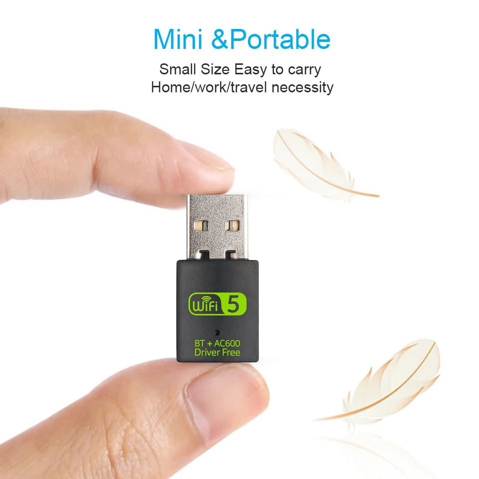 2 в 1Bluetooth 4,2 и Wifi адаптер 600 Мбит/с Wi Fi адаптер 5 ГГц антенна USB Ethernet ПК Wifi ключ AC Wifi приемник Бесплатный драйвер