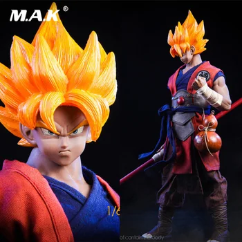 

19XG41 1/6 Japanese Anime Dragon Ball WU KONG Head Clothes Set Straight/Strabismus Eyes Version for M33/M35 Action Figure