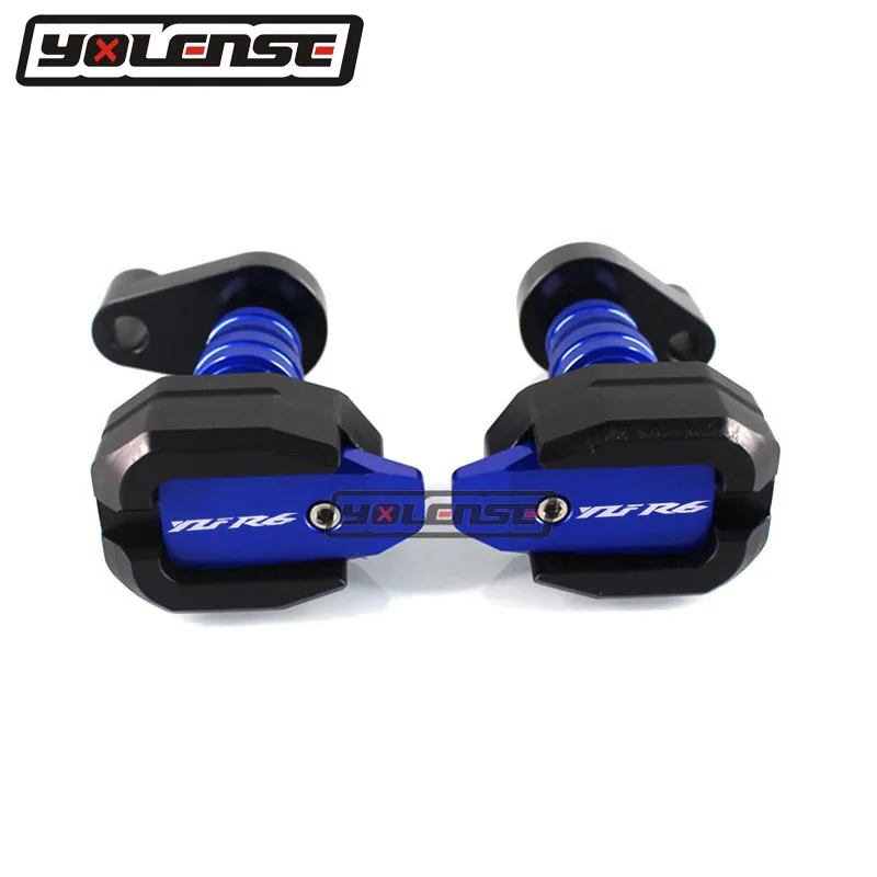 Для YAMAHA YZFR6 YZF-R6 YZF R6 2003 2004 2005 мотоциклетные защита от падения рамка ползунок обтекатель защита от Краш колодки протектор - Цвет: Blue