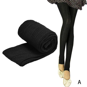 

Stretch Tights Printed Keep Warm Opaque Women Solid Polyester Thermal Autumn Winter Casual Slim Fit