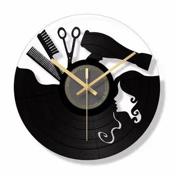 

2020 Creative Wall Clock Modern Style Hairdressing Pattern Pointer Silent Wall Watch Rubber Home Decorative Clocks Wanduhr