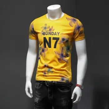 

Imported South Africa Napa hand-held cross style summer clothes men's black and white stripe short sleeve T-shirt tide brand