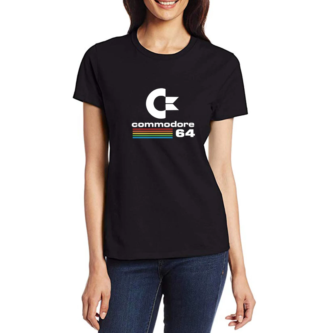 

Commodore 64 Tshirts Women Cotton Breathable Tee Tops 2020 New Summer Spring Cool Short Sleeve O-Neck Streetwear Tops Tee