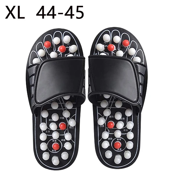 White XL 44-45 Акупунктурные массажные тапочки; сандалии для ног; китайская Акупрессура; медицинская вращающаяся Массажная обувь для ног; унисекс - Цвет: White XL 44-45