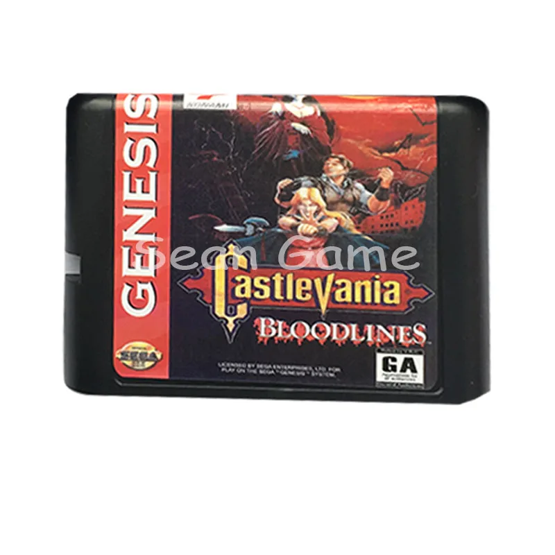 16 бит sega MD игра кастлевания нового поколения/карты крови для sega Megadrive Genesis видеоигровая консоль картридж - Цвет: Castlevani Bloodline