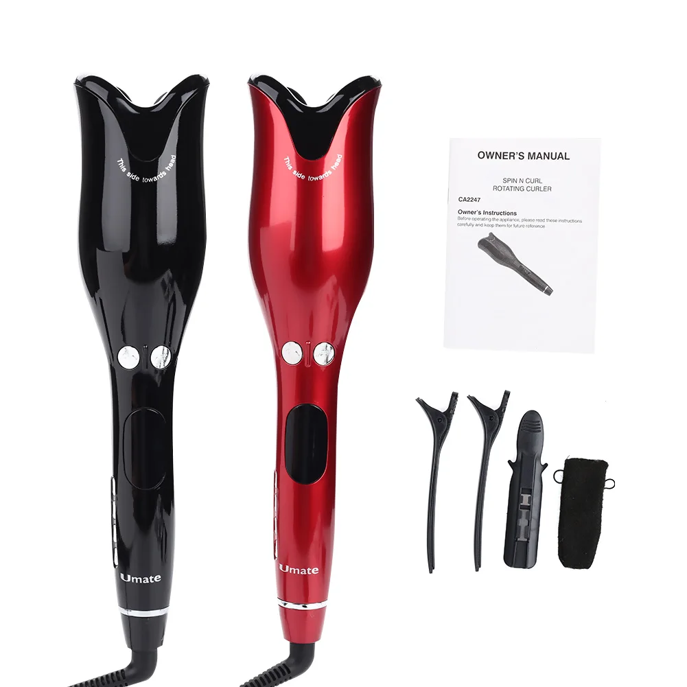 

Curling Iron Curly Hair Tool Curling Wand Automatic Hair Curler Portable Fashion Major 2 Colors Rose Shape 25W for Curl Machine