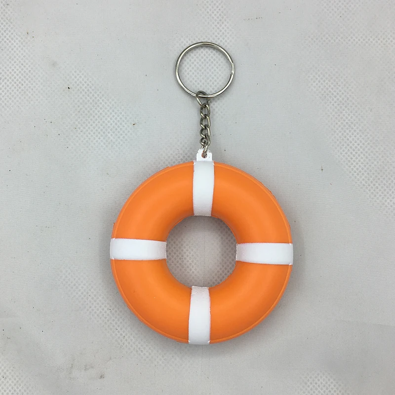 PU Lifebuoy Keychain Swimsuit Key chain Holiday Birthday advertisement Part gift keyring 3