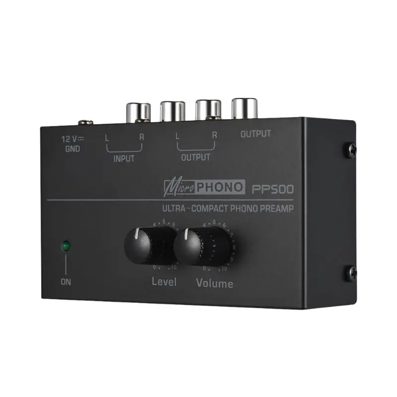 PP500 Phono предусилитель с регулятором громкости уровня RCA 1/" TRS EU Plug