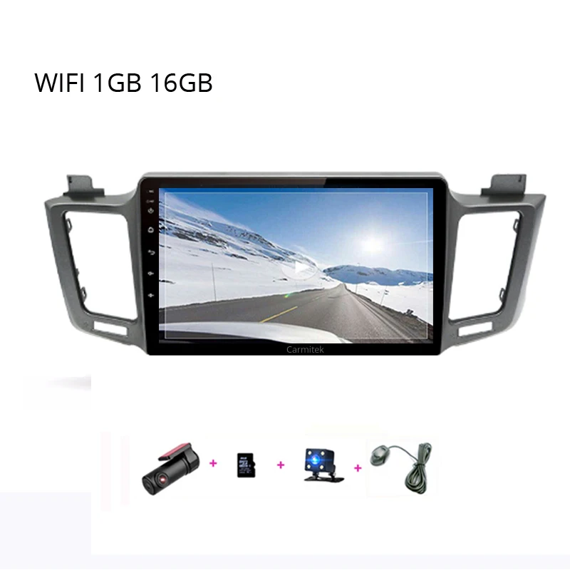 Android 8,1 4G Автомобильный радио Мультимедиа Видео Аудио плеер WiFi навигация gps для Toyota RAV4 4 2013 2 Din - Цвет: Wifi 1G 16G DC8M