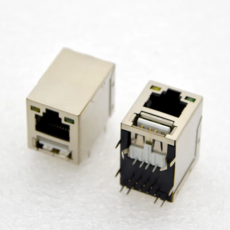Новый сетевой разъем RJ45 однослойный usb модуль с разъемом светодиодный печатная