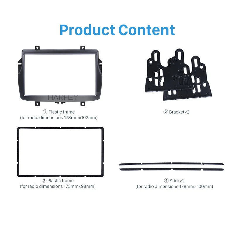 Harfey двойной Дин радио gps рамка фасции Для Daewoo Royale/Лада Веста стерео переоборудование монтируется Установка отделка ободок комплект