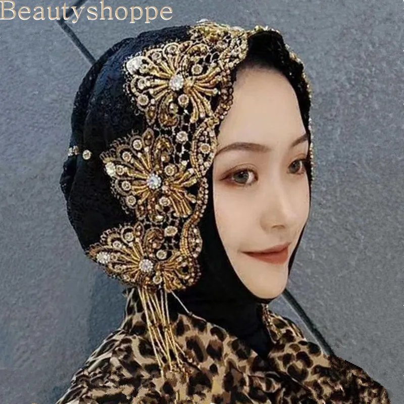 2019 многоцветный Бисероплетение Шаль Обертывание мусульманский шарф хиджаб для