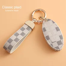 

Leather Car Remote Key Cover Case For Nissan Qashqai Juke J10 J11 X-Trail T32 T31 Kicks Tiida Pathfinder Note Auto Accessories