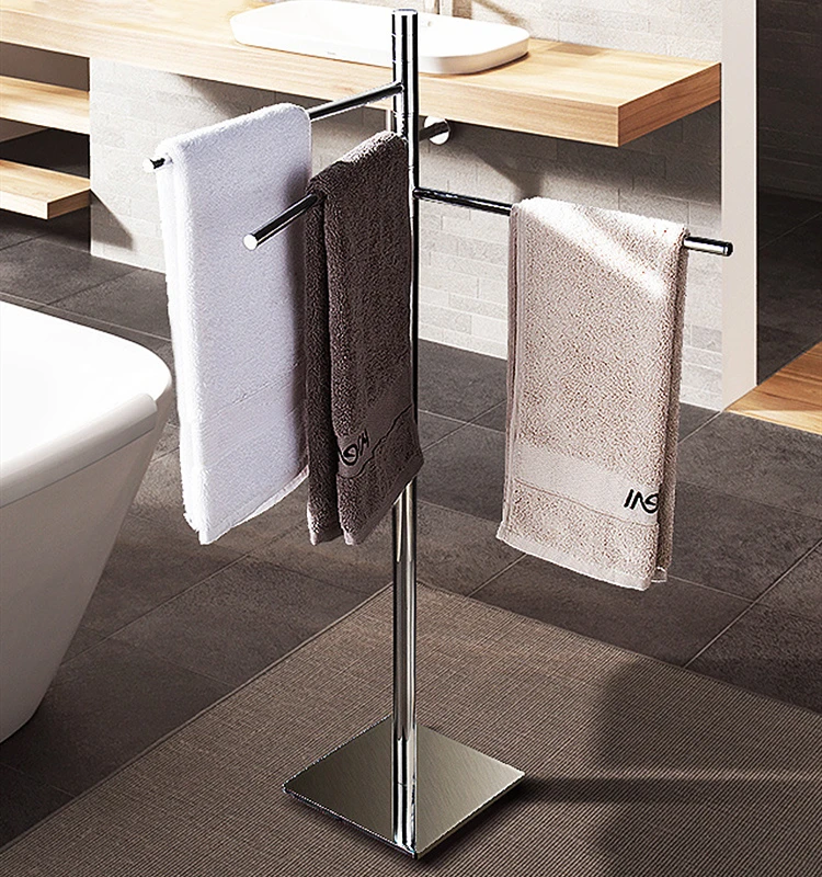 Многофункциональная стойка для полотенец латунная золотистая аксессуары ванной комнаты вращающаяся