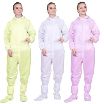 

Unisex Dust Proof Anti-static Hooded Laboratory Hospital Protection Coverall Protective Suit safety anti virus Isolation Suit
