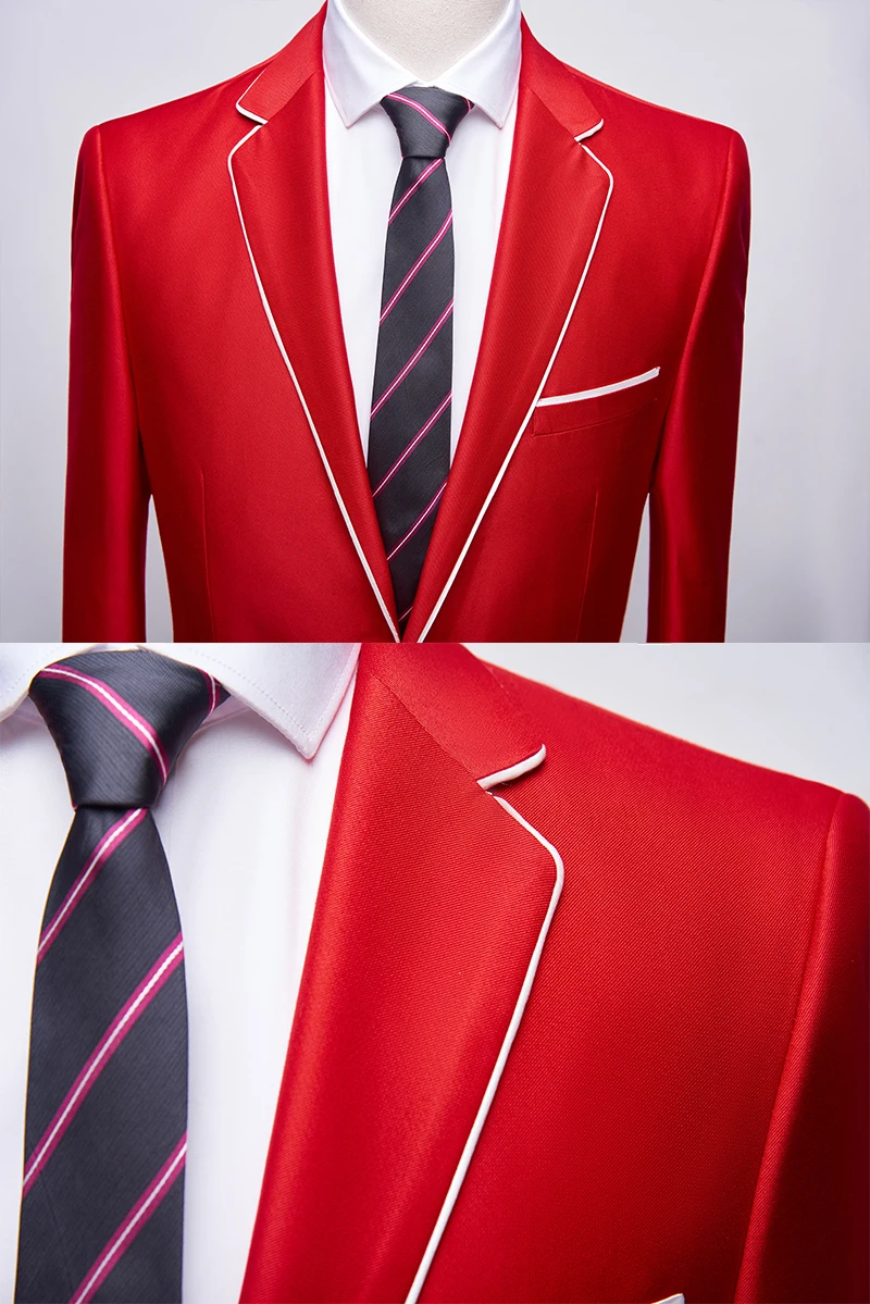 TIAN QIONG, красный деловой мужской костюм на одной пуговице, обычные смокинги, костюмы из 2 предметов, Мужские костюмы(пиджак+ брюки), S-2XL