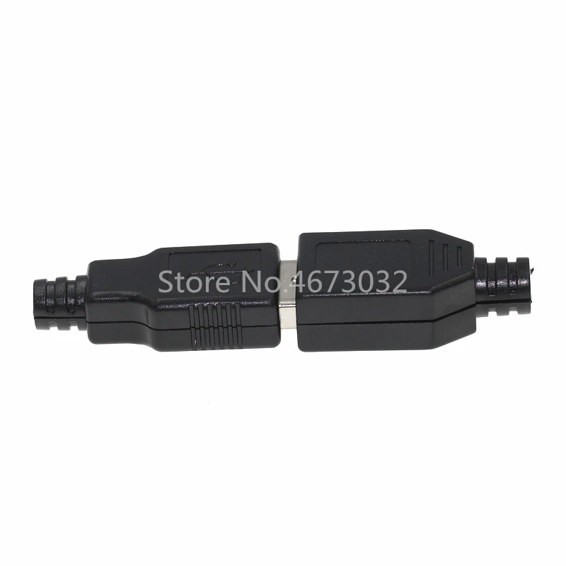 Usb Plug Socket Connector 10PCS Type A Male Female USB 4 Pin Plug Socket Connector With Black Plastic Cover Type-A DIY Kits