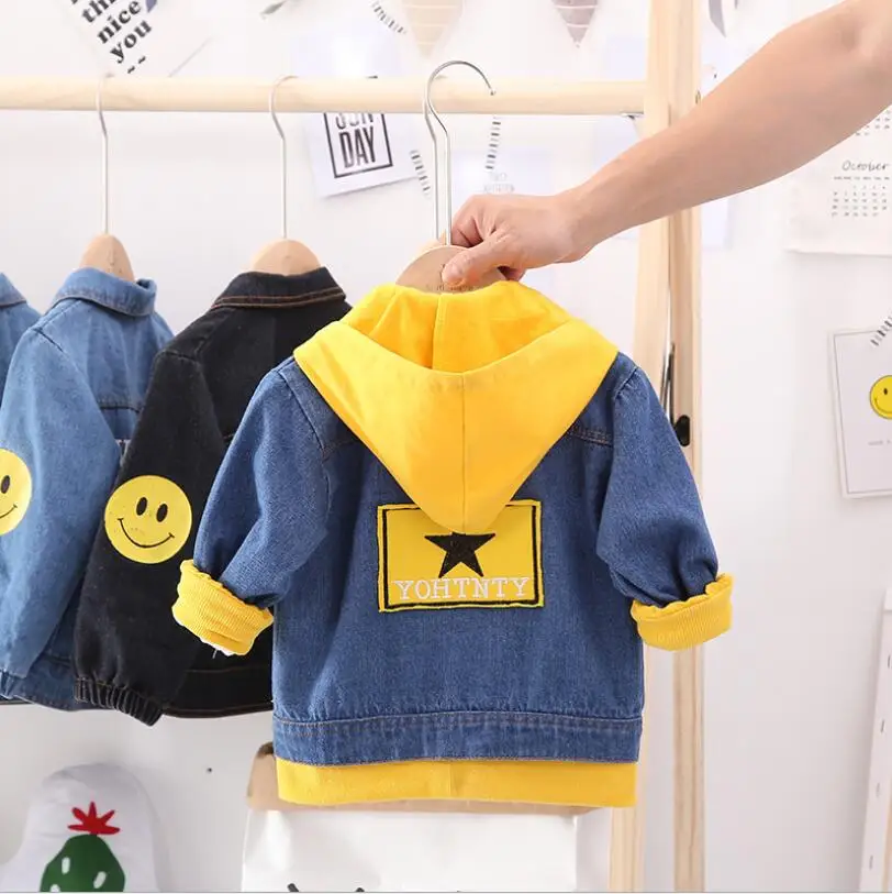 XY C XING YELLOW Джинсовая куртка с героями мультфильмов для мальчиков; модные пальто; одежда для детей; осенняя одежда для маленьких девочек; Верхняя одежда с героями мультфильмов; куртки; пальто - Цвет: XY C XING YELLOW
