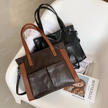 

Brand Original Design 2020 New Large-capacity Soft Leather Bag Simple Autumn And Winter Handbag Shoulder Messenger Bag