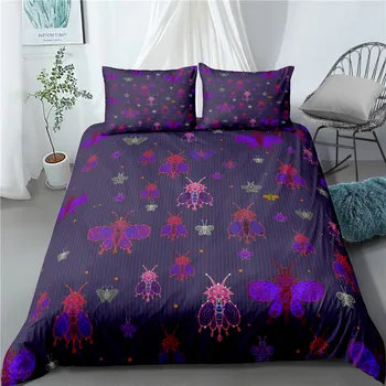 

Dream Butterfly Art Bedding Set Bedroom Decor Duvet Covers Girls Teens Gift 2/3 Pieces Bedspread with Pillowcases Quilt Cover