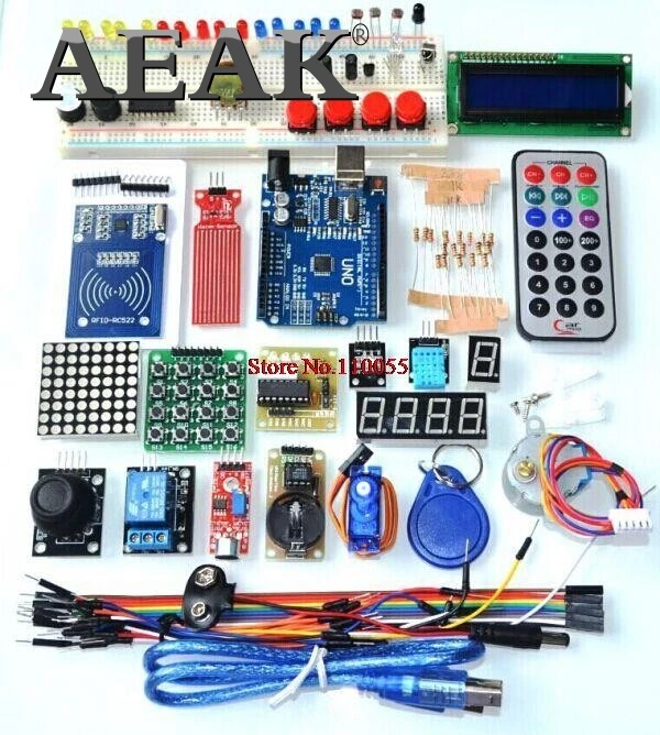 AEAK для Arduino UNO R3 rfid стартовый набор обновленная версия Обучающий с розничной