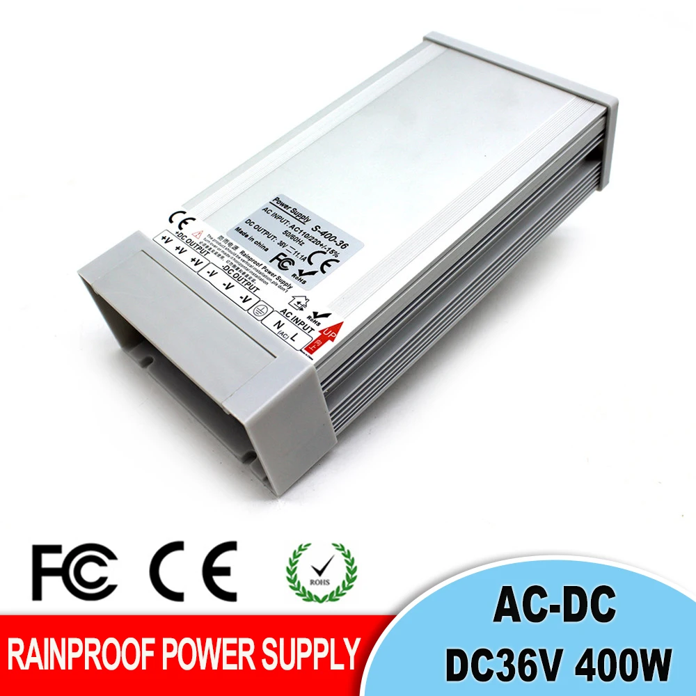 Непромокаемый переключатель питания один выход DC36v 11.1A 400 W Драйвер AC 110C 220 V к DC SMPS