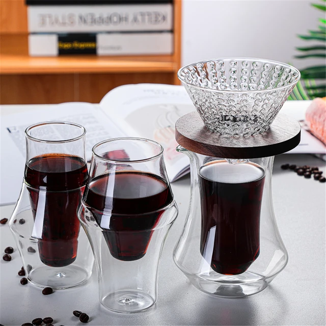 330ml Coffee Share Pot Cup tazza di caffè vetro a doppia parete set di tazze  da caffè in vetro di alta qualità semplice tazza da caffè in stile europeo  - AliExpress