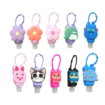 

Cute Flower Animal Silicone Bath Shower Hand Sanitizer Bottle Holder Portable