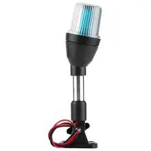 Лодочный морской складной круглый светильник трехцветный Якорный светодиодный навигационный светильник s IP65 Красный Зеленый кормовой светильник