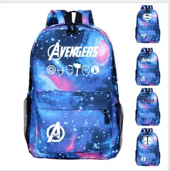 

New Comics Marvel Movie Captain America Avengers School Bag Flash Star Luminous Backpack Fans Bags Teenager Travel Mochilas
