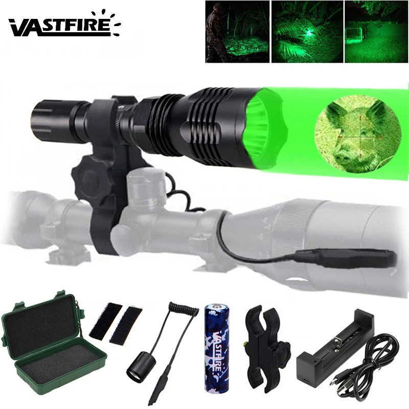 

VA-802 Tactical Hunting Lanterna 1000LM XPE/L2/T6 Led LED Weapon Flashlight 20mm Picatinny Armas Keymod Rail Rifle Mount Set