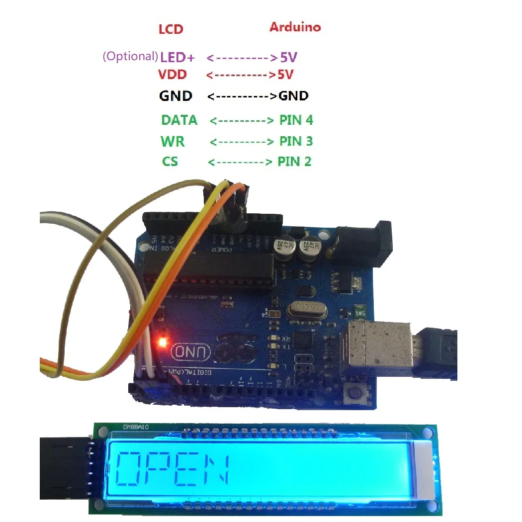 2x10 цифровой 16Seg TM1622 HT1622 SPI светодиодный ЖК дисплей DM8BA10 для Arduino Raspberry pi|Инверторы и