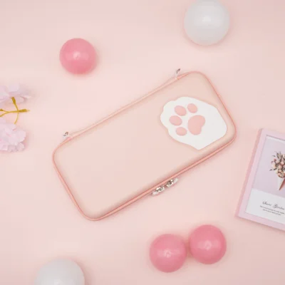 Pink Cat Bag Аксессуары для nintendo Switch, сумка для хранения, чехол-крышка, чехол для пульта переключения, сумка для переноски, NS Switch, Защитная пленка для экрана HD - Цвет: Pink Cat Bag
