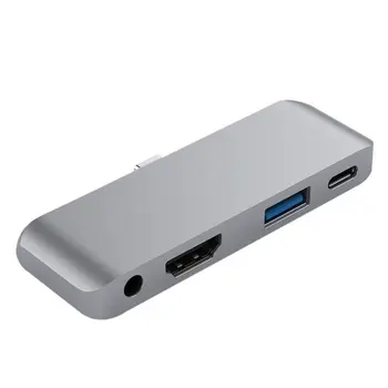 

Type-C Charging Docking Station USB-C to 3.5mm HDMI Audio Connector USB3.0 PD Charger HUB Converter Adapter