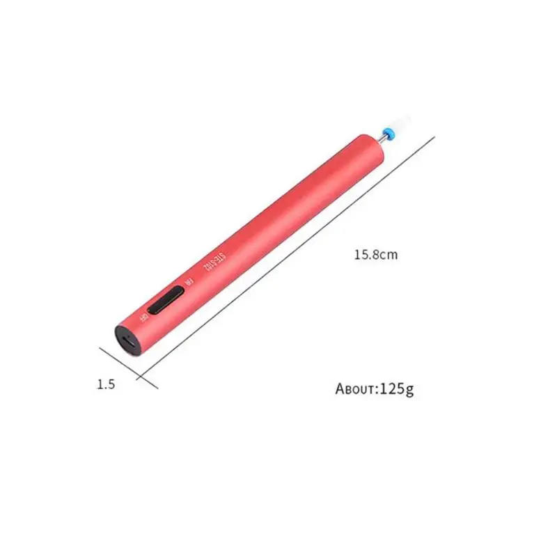 Portable Grinding Head Excellent Durable Metal Aluminum and ABS Electric Nail Art Tool Grinder with LED Lighting Light