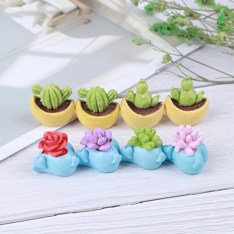 Миниатюрный Кукольный домик 2 шт. суккулентные растения зеленое растение