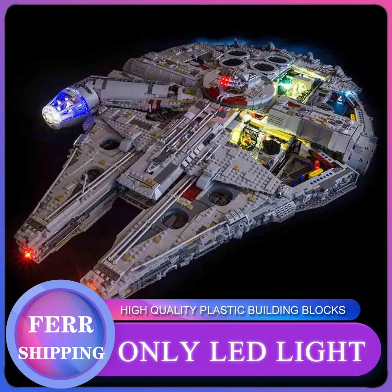 

Led light kit for 75192 and 05132 Falcon Millennium Building Blocks Model (not include blocks set)