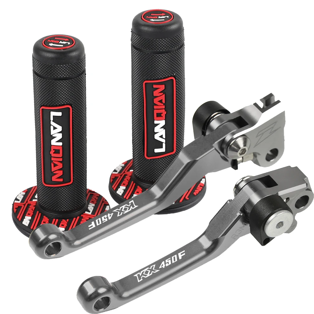 For KAWASAKI KX450F KX 450F 2006-2018 2007 2008 2009  2010 Motorcycle Dirt Bike Brake Clutch Levers Handlebar Grip Handle Set