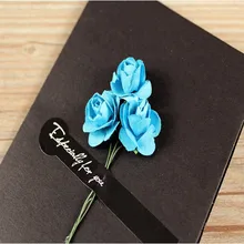 Paquet de cartes de vœux à fleurs séchées, 1 pièce, cadeau d'anniversaire, cartes d'invitation de mariage