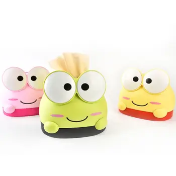 

Cute Frog Tissue Box Napkin Storage Case Holder Desk Organizer for Home Room Kit
