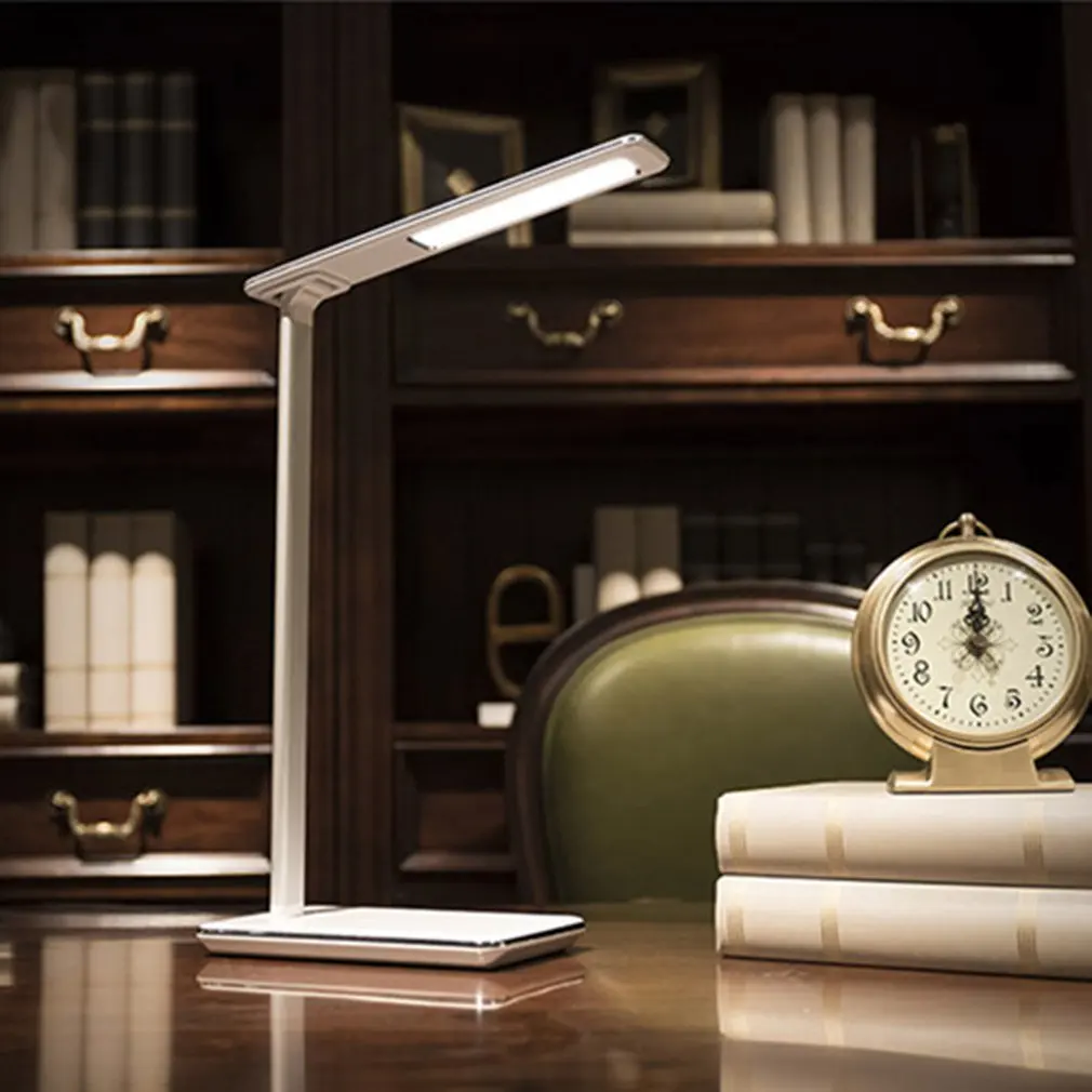 Ominilight LED Desk Dimmable Desk Lamp with USB Charging Port Folding Reading Lamp Touch Control for Office Bedroom College