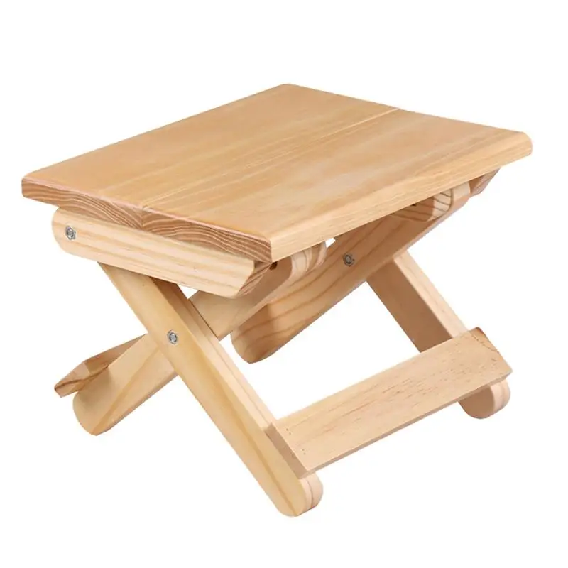 

1PC Creative Household Fashion Lightweight Portable Wooden Folding Stool For Camping Outdoor Fishing Pinic Travel