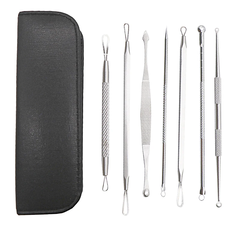 Инструмент для удаления угрей прыщей черных пятен экстрактор комедона пинцет