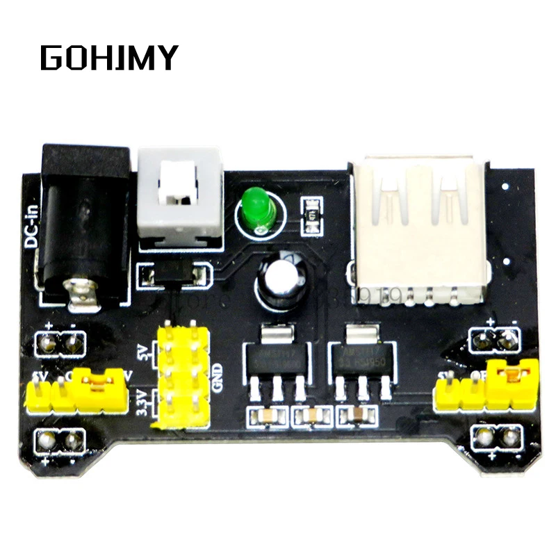 3.3V/5V MB102 Breadboard power module+MB-102 830 points Prototype Bread board For arduino kit +65 jumper wires