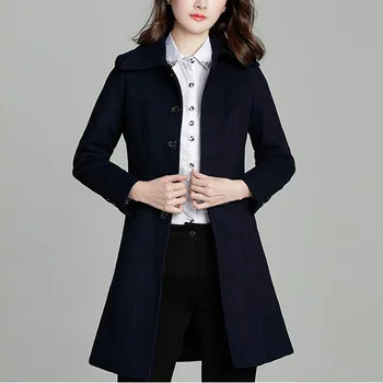 

KANCOOLD coats Women Professional Wear Medium And Long Jacket Thick Woolen Cotton fashion new coats and jackets women 2019Oct3