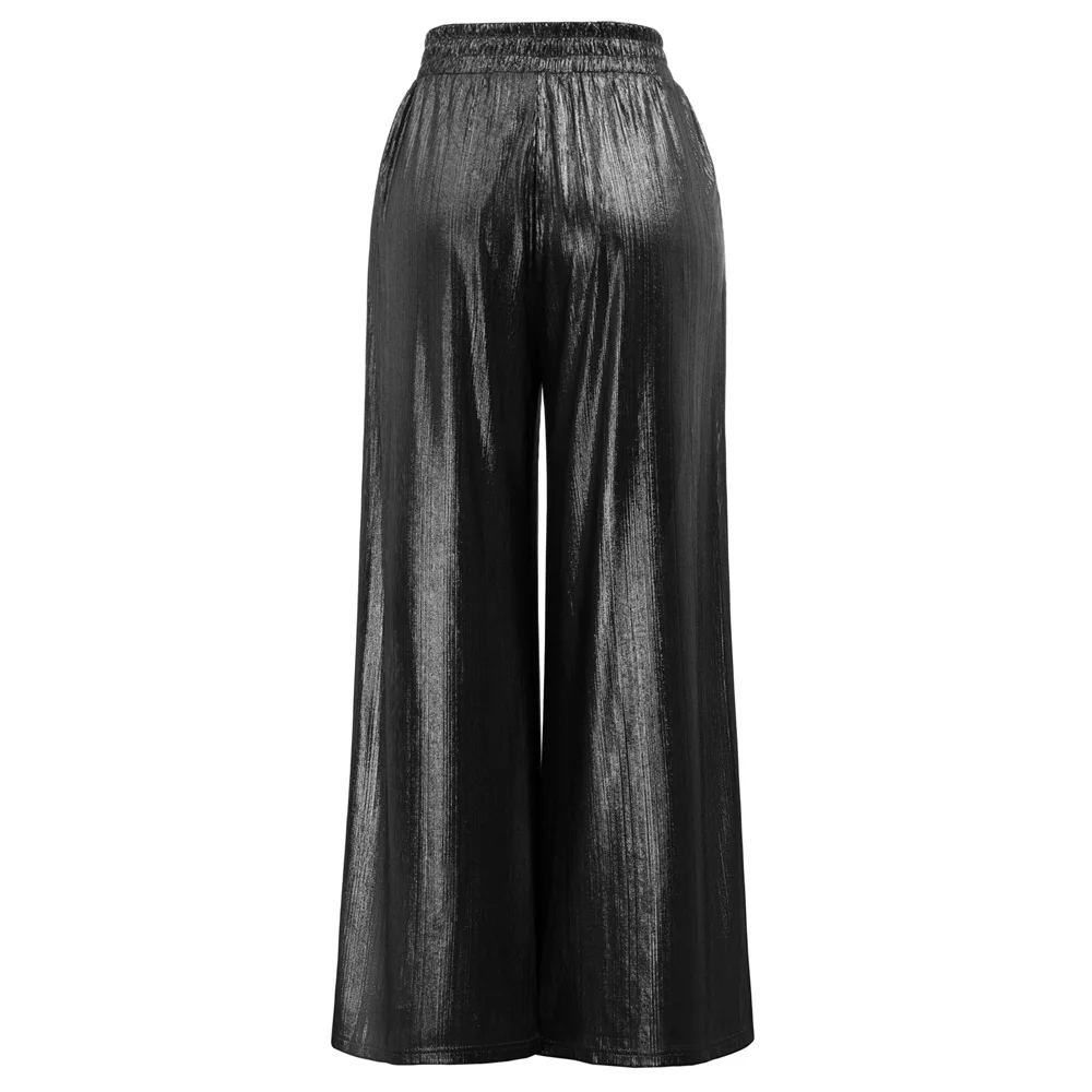 Trend High Street Loose Palazzo Pants Office Lady Wide Leg Trousers Women Elegant OL Style Fashion Flare Pants