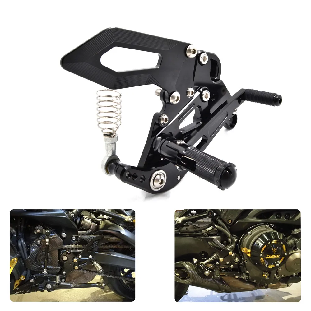 

For Yamaha MT09 MT 09 FZ09 2014 2015 2016 Adjustment Rider Motorcycle Footrests Alloy Rearset Rear Footpeg Foot Rests Black