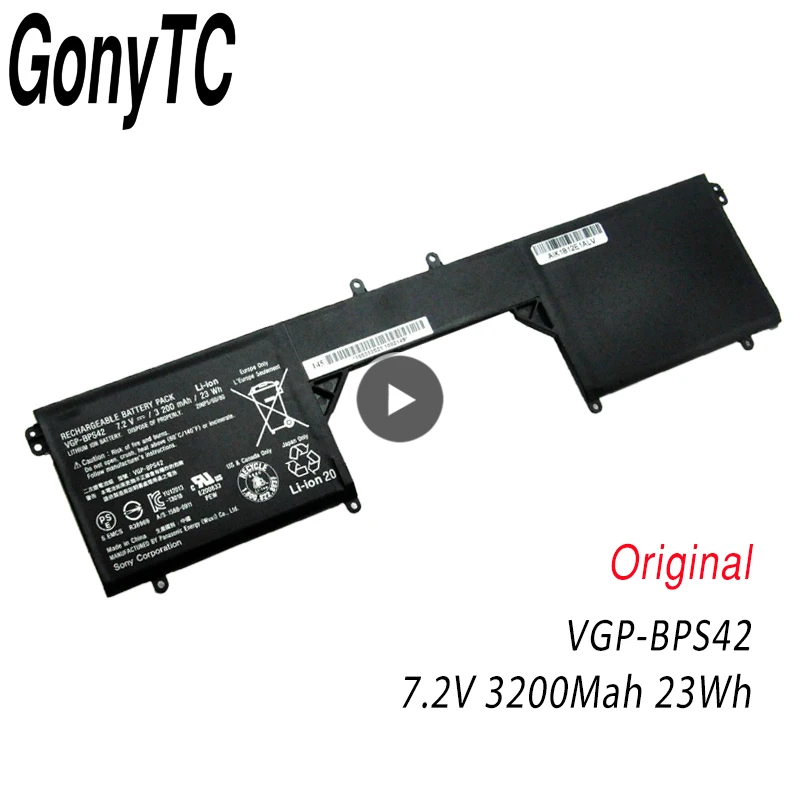 Оригинальный аккумулятор GONYTC VGP BPS42 bps42 для ноутбука sony 11A SVF11N14SCP SVF11N15SCP SVF11N18CW 7 2 V